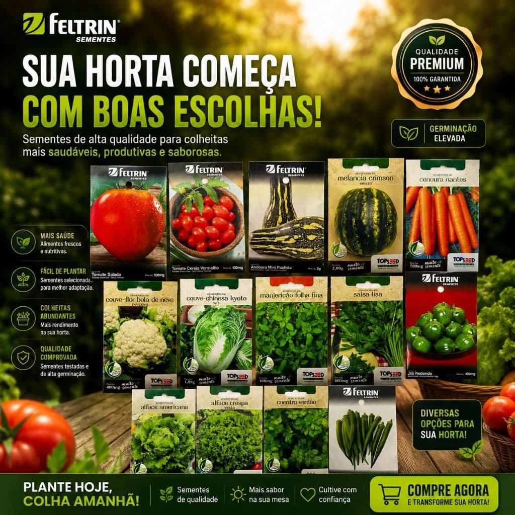 Semente Hortaliças | Sementes Verduras, Legumes, Folhas, Frutas | Monte sua horta - Facil cultivo