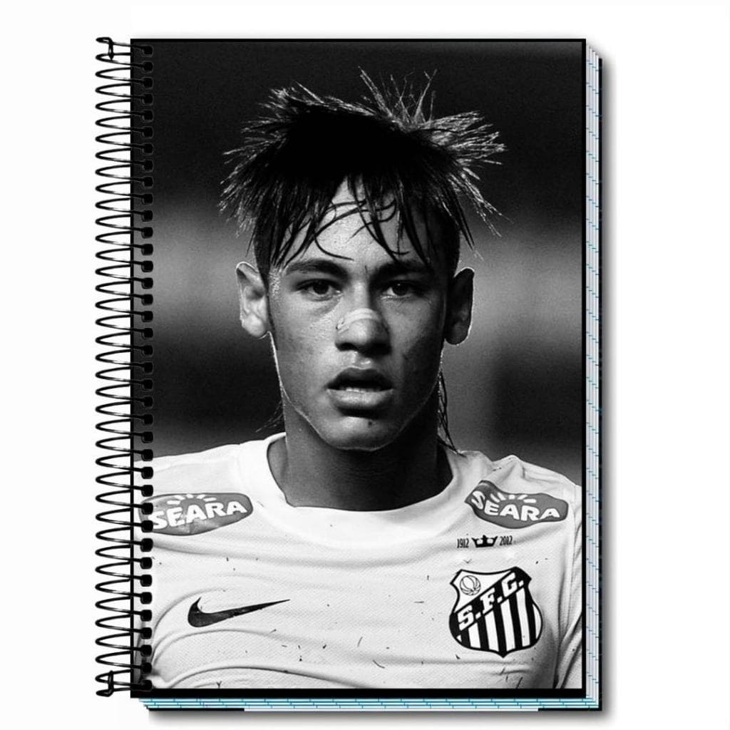 Caderno Personalizado Neymar Santos FC – Capa Dura Universitário Escolar