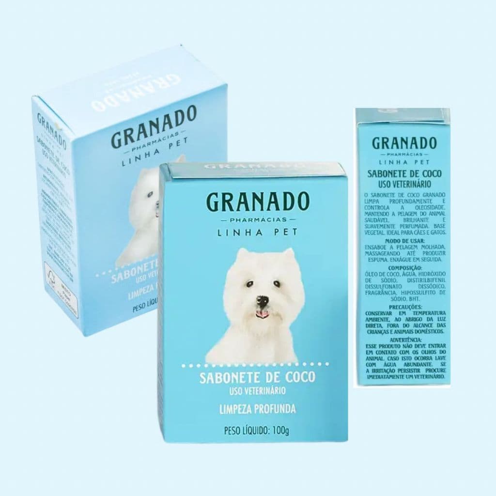 Kit 3 Sabonete de Coco Granado Linha Pet Em barra 100g