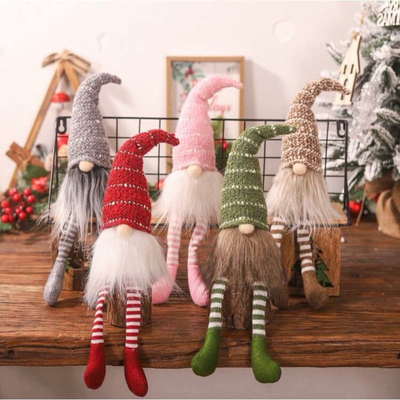 Gnomo Natalino de Tecido Decorativo com Pernas Pendentes
