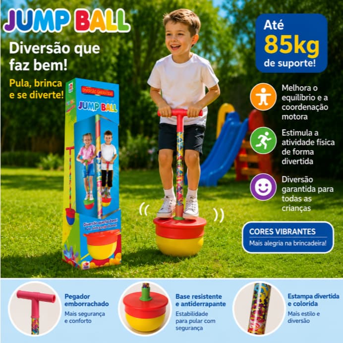 Pula Pula Jump Ball Equilíbrio Homem Aranha Princesas e Colorido até 85kg  - Lider Brinquedos