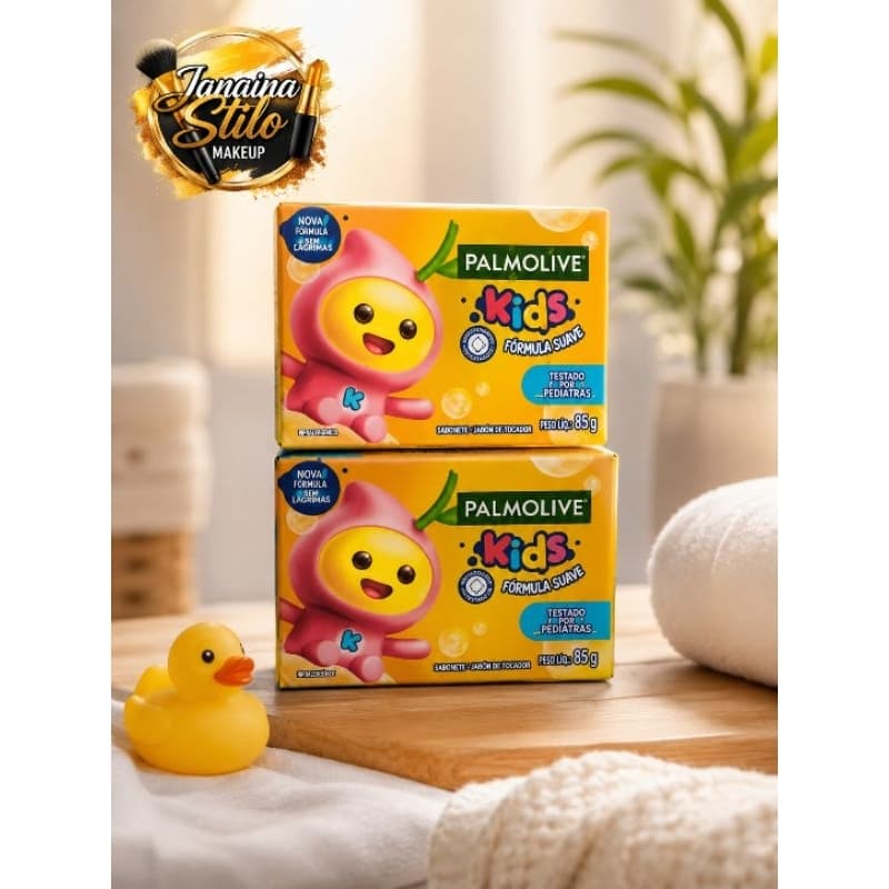 🧼 Kit 2 Sabonetes Palmolive Kids Infantil 85g Fórmula Suave Frutas Tropicais