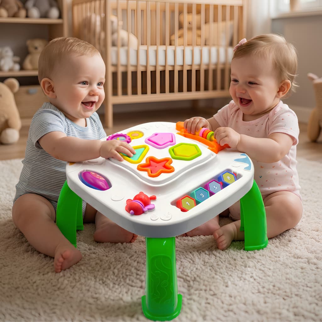 Mesinha Didática Infantil Educativa Divertida Brinquedo Crianças Educacional Bebê Atividades Montar Interativa Sensorial