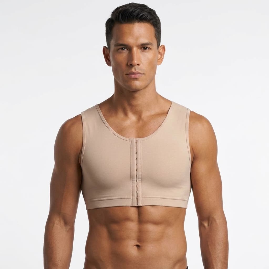Colete Ginecomastia Pós Cirúrgico Redutor Peito- Binder Masculino Alta Compressão