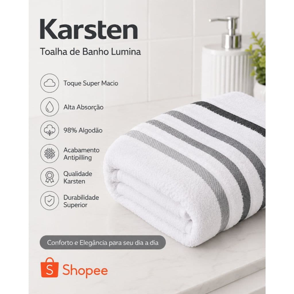 Toalha De Banho Felpuda Branca Algodao Macia 70x140cm Conforto Alta Absorcao Elegante Decoracao