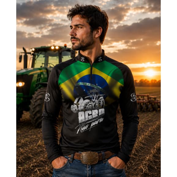 Camisa Camiseta De AGRO Prot Uv50+ Dry Fit Superking GLL-114