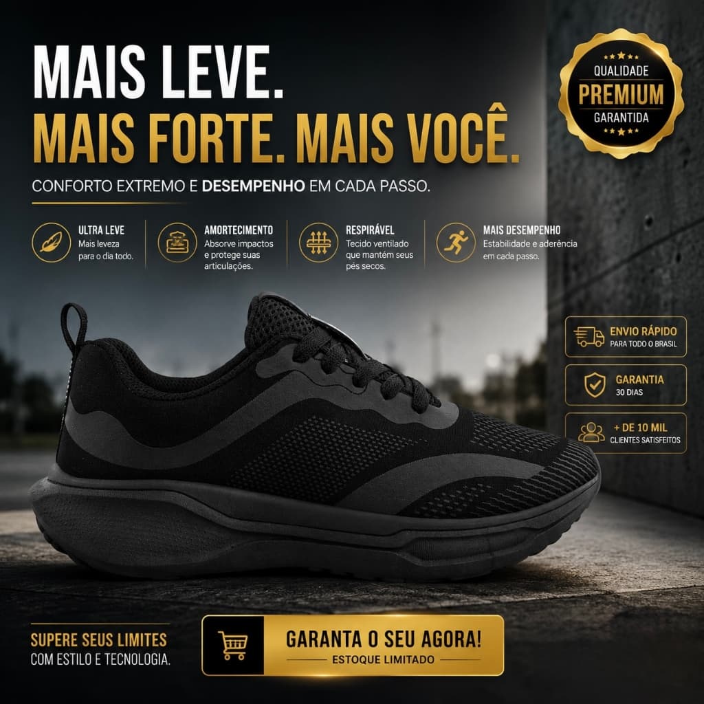 Tênis Masculino Academia do 33 ao 47 Feminino Treino Diário Leve Confortável Tênis Corrida Unissex