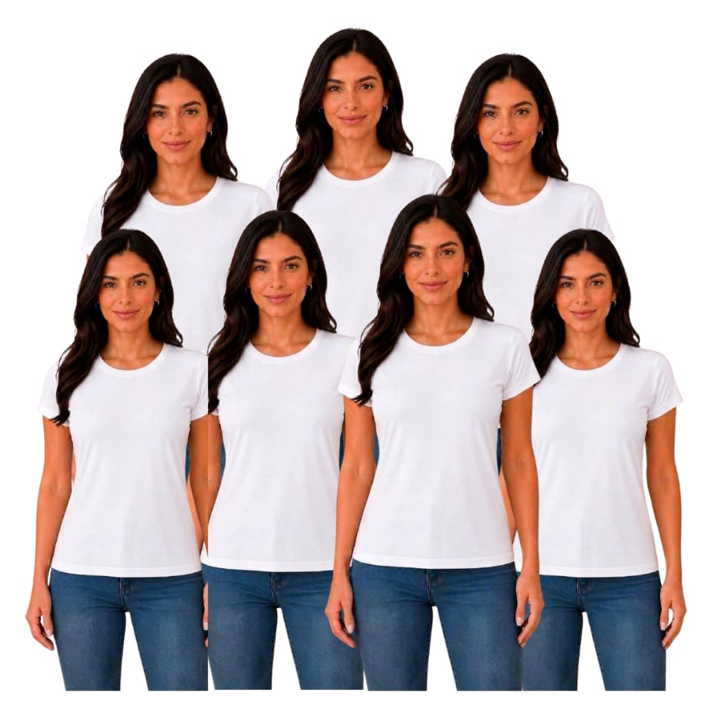 Kit 7 Camisetas Femininas Viscolycra premium Versátil Estilo Blogueira Trend