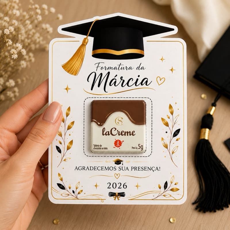 kit card cartão Lembrancinha de Festa formatura colação graduação faculdade ( não acompanha o chocolate )