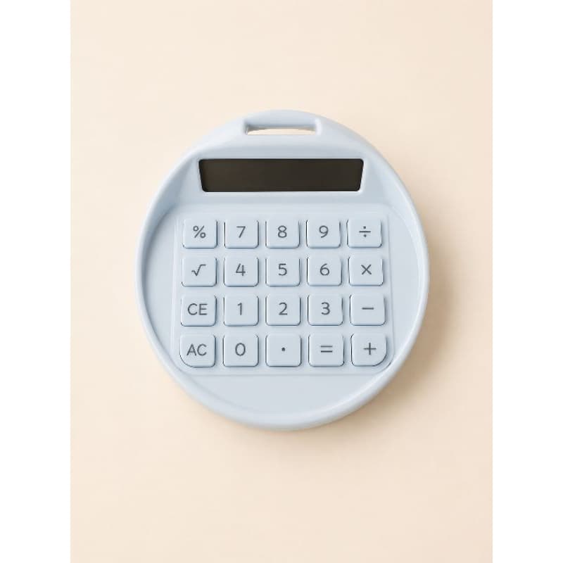 Calculadora Azul Bebê Fofa e Compacta | Display Grande | Design Minimalista | Ideal para Estudos e Escritório