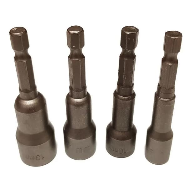 Kit Jogo De Soquete Canhão Parafusadeira 8 10 11 13mm C/ Imã
