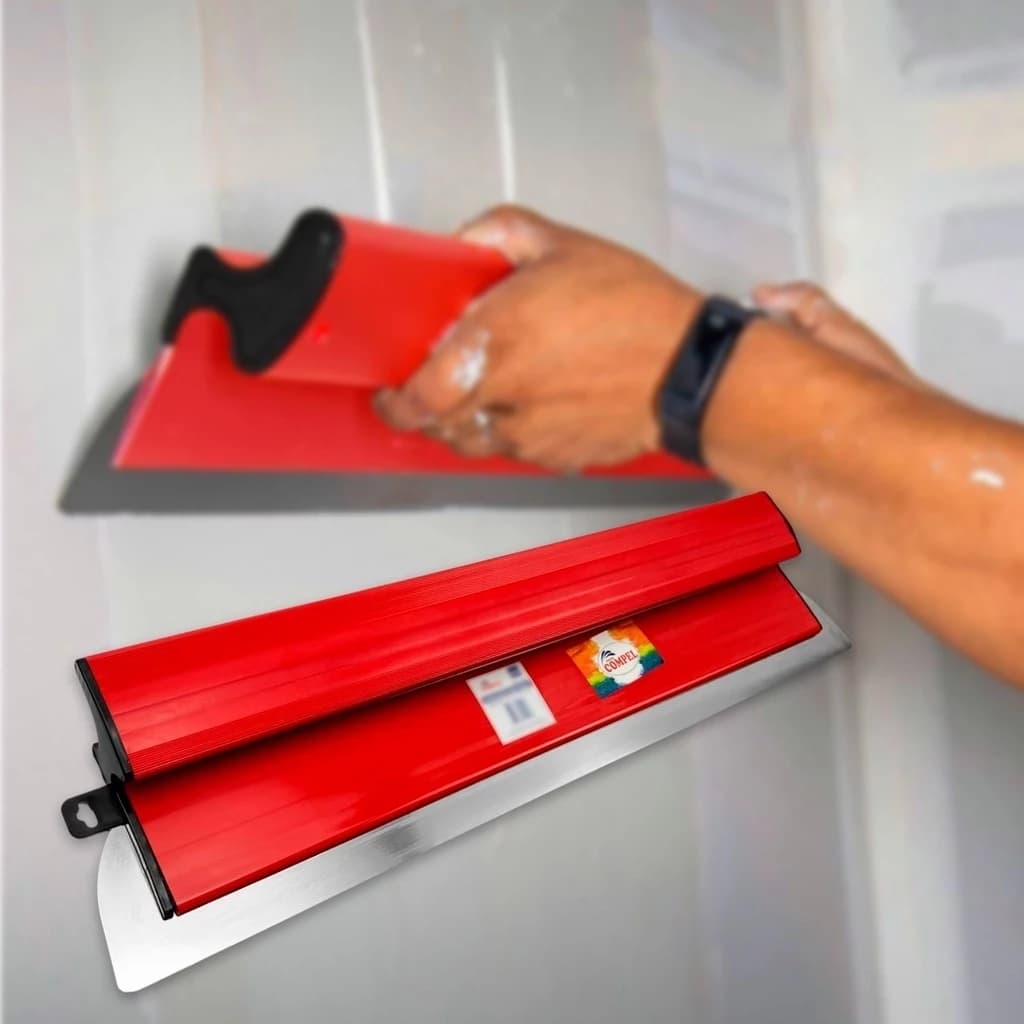Desempenadeira 60/40cm Aço Inox Lâmina Flexível Lisa Para Massa Corrida Troca de Lâmina