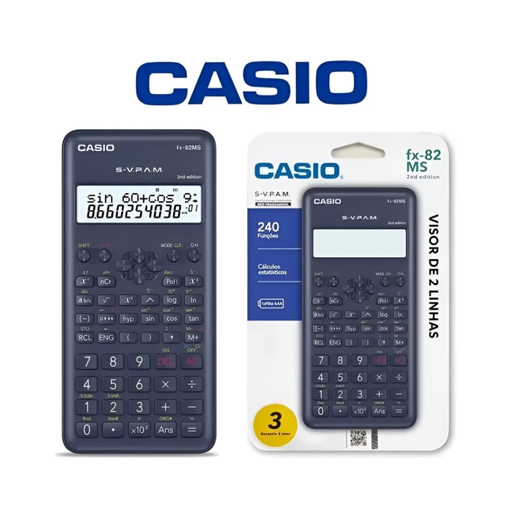 Calculadora Cientifica Fx 82 ms Original FX-82MS 240 Funçoes