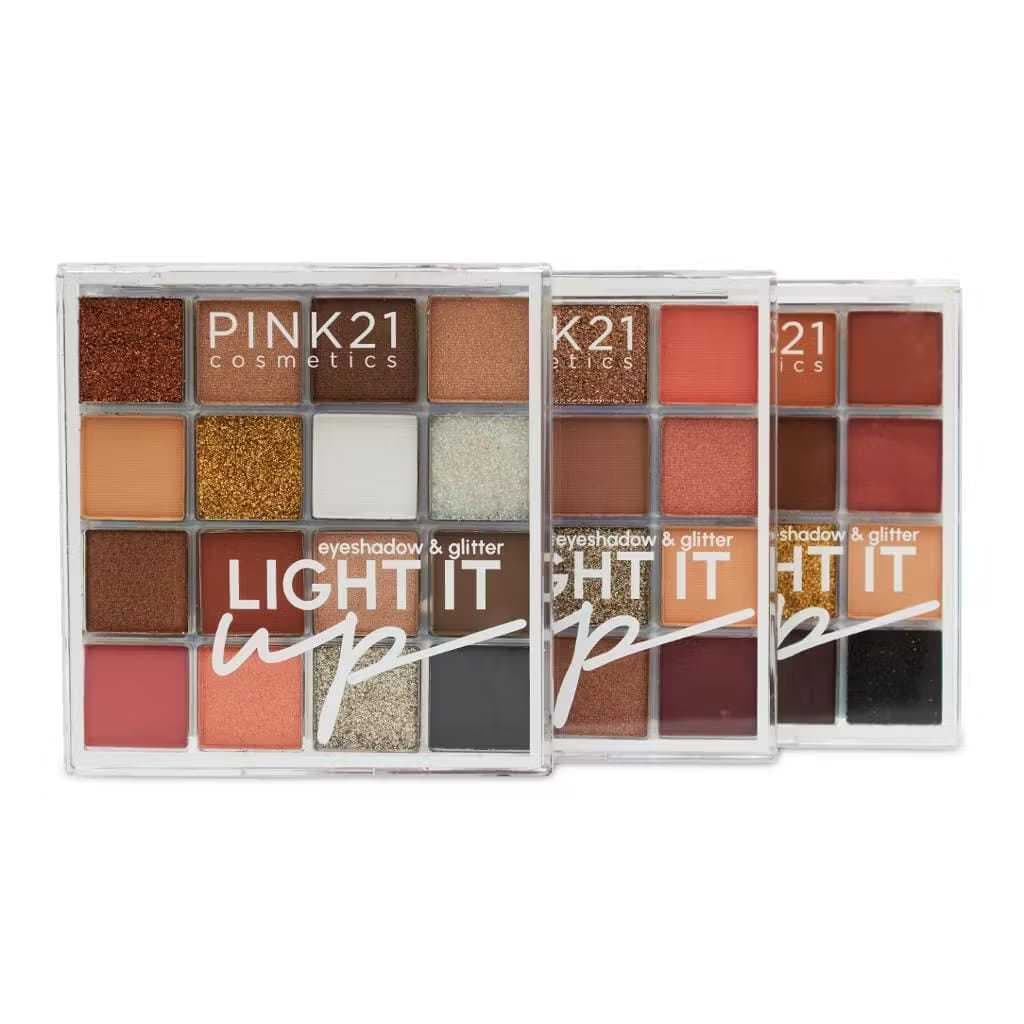 Paleta de Sombras e Glitter Light Up Pink 21 Cosmetics