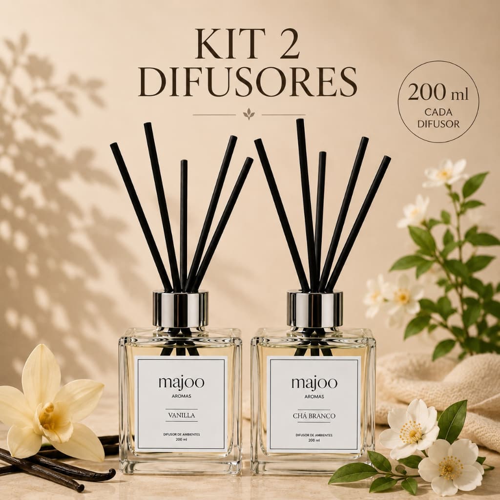 Kit 2 Aromatizador de ambientes Aesthetic Sofisticado 200 ml - Majoo Aromas