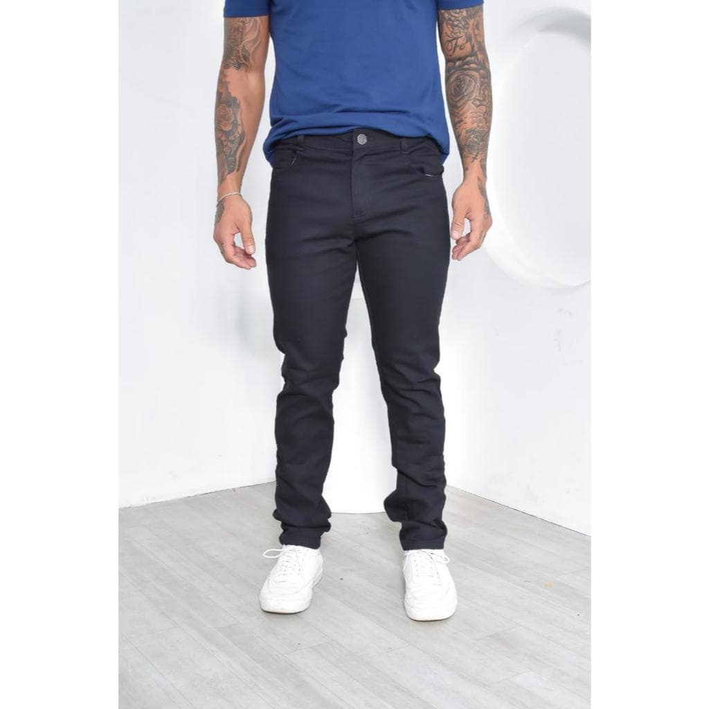 Calça Jeans Masculina Preta Resistente com Elastano