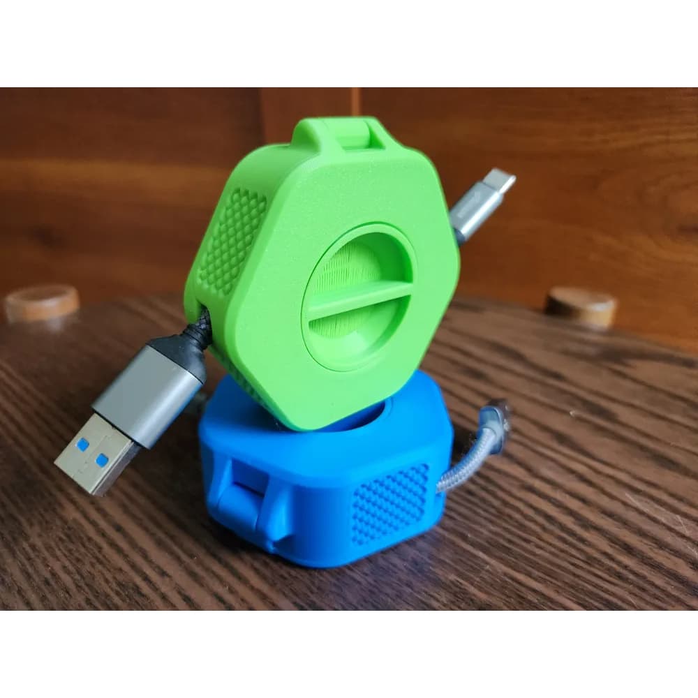 Kit de Organizadores 3 Enroladores De Cabos Usb Portátil