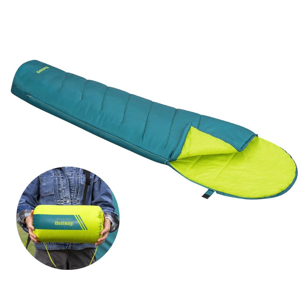 Saco de Dormir Térmico Bestway Camping Individual 2,20m x 75cm x 50cm Hiberhide 10 + Bolsa Transporte