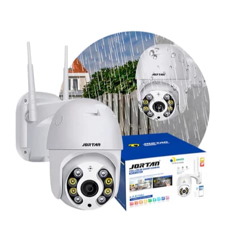 Câmera Segurança IP Externa Rotativa Wifi Prova Dágua Full Hd 1080p JT-8276QJ JORTAN