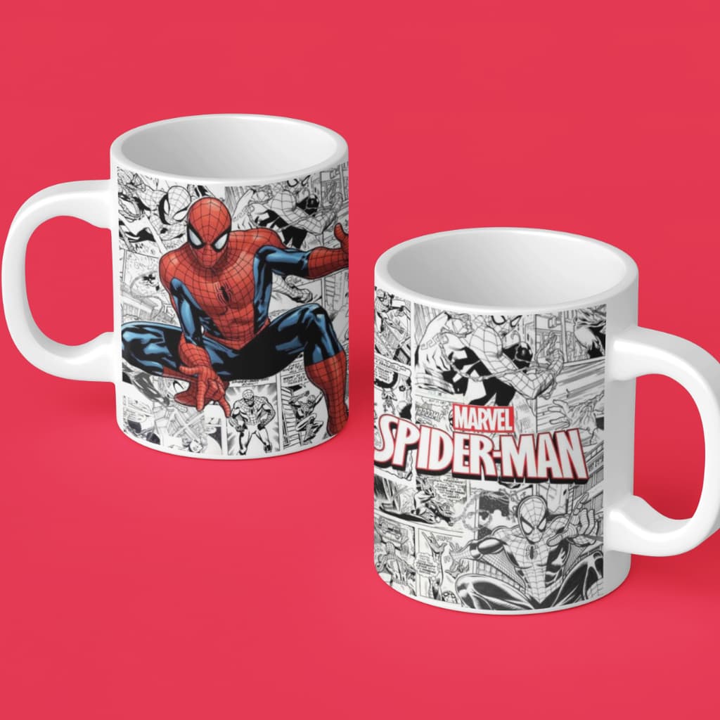 Caneca Homem Aranha HQ - Caneca Porcelana - Personalizado - Super Herói - Presente - 325ml