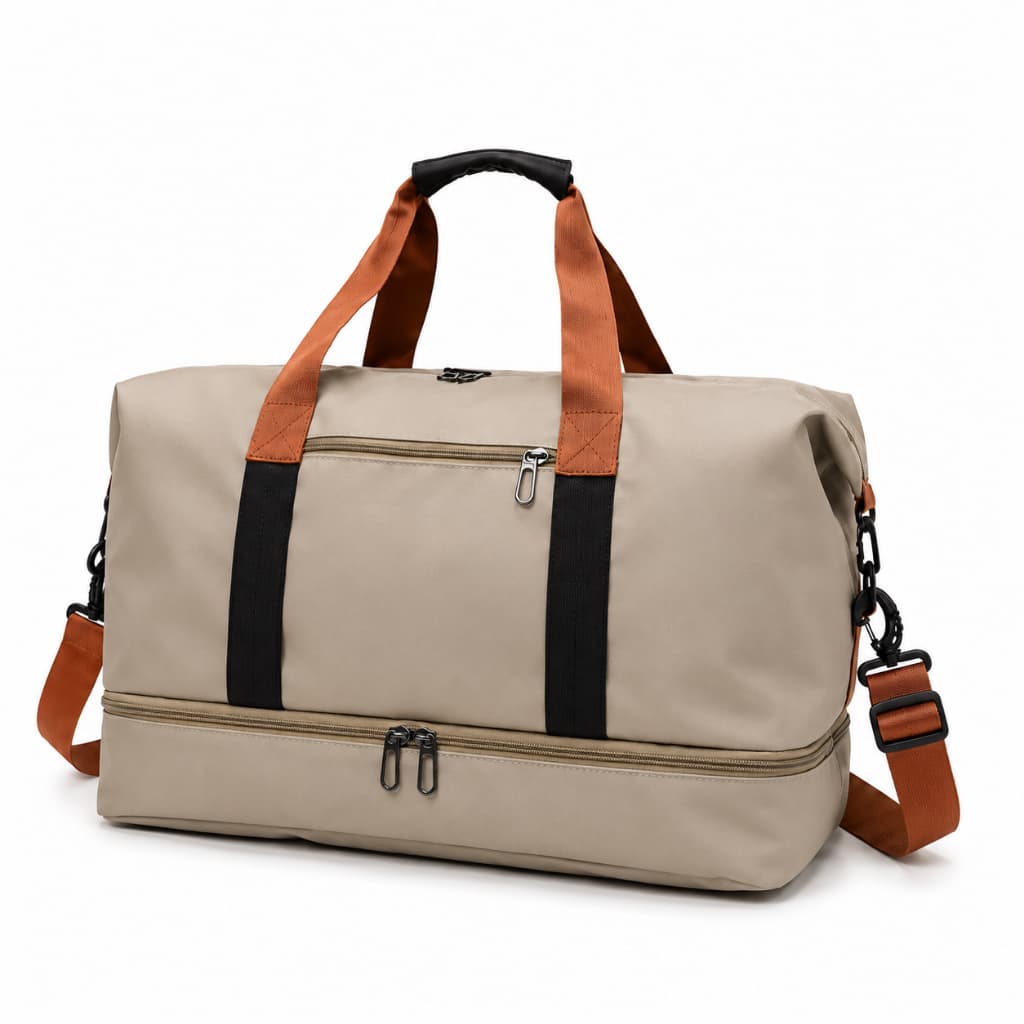 Bolsa De Viagem Impermeável De Grande Capacidade De Camada Dupla Leve E Com Zíper De Duffel De Ioga Ao Ar Livre
