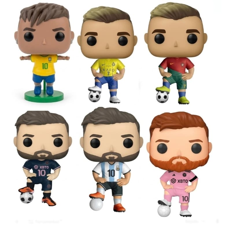 Bonecos Action Figure Colecionáveis Jogadores Neymar Messi Cr7 Com Caixa Personalizada