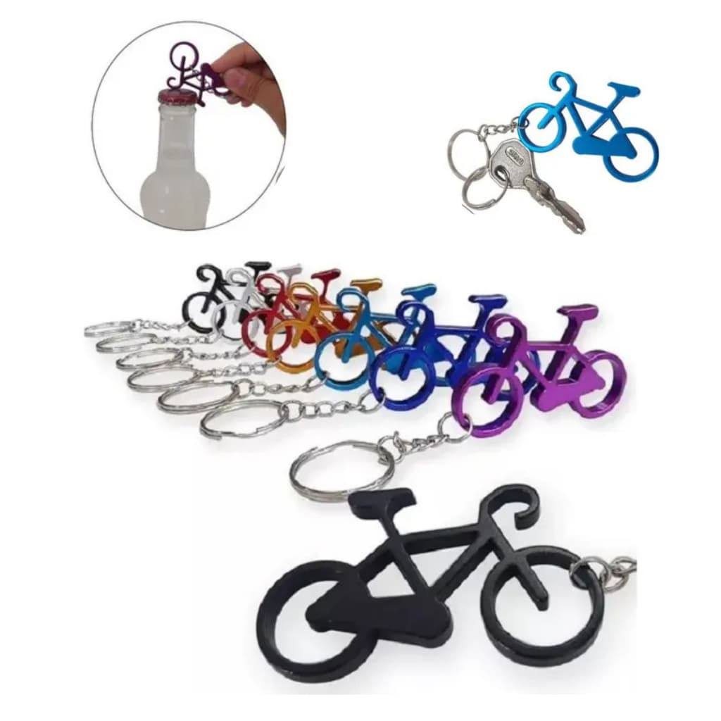 Chaveiro Bicicleta Metal Bike Abridor Multifuncional Cores