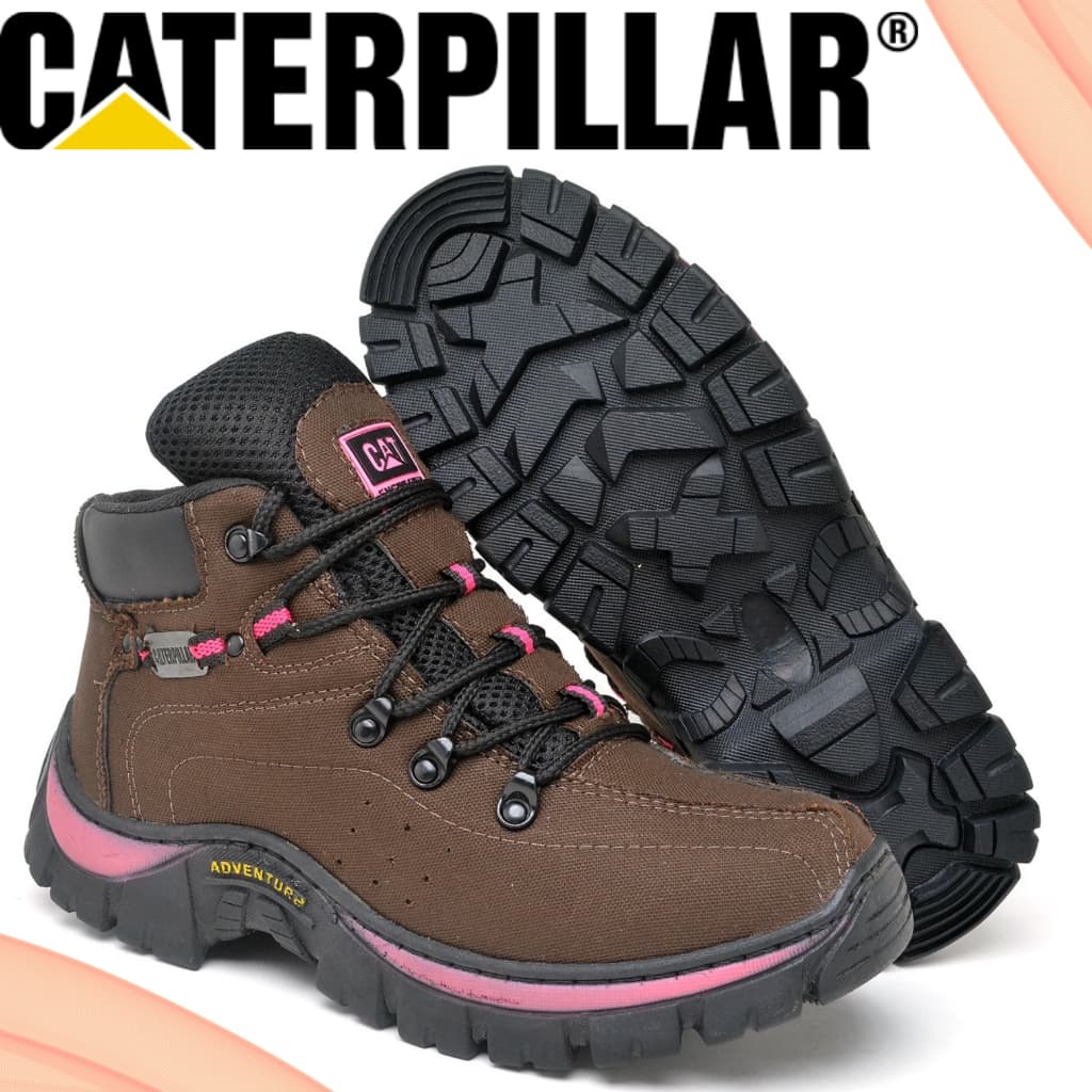 Coturno Feminino Caterpillar  Bota Adventure Sola Borracha