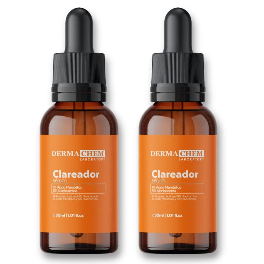 Kit 2 Séruns Clareadores Dermachem 30ml Niacinamida Ácido Mandélico Skincare Facial