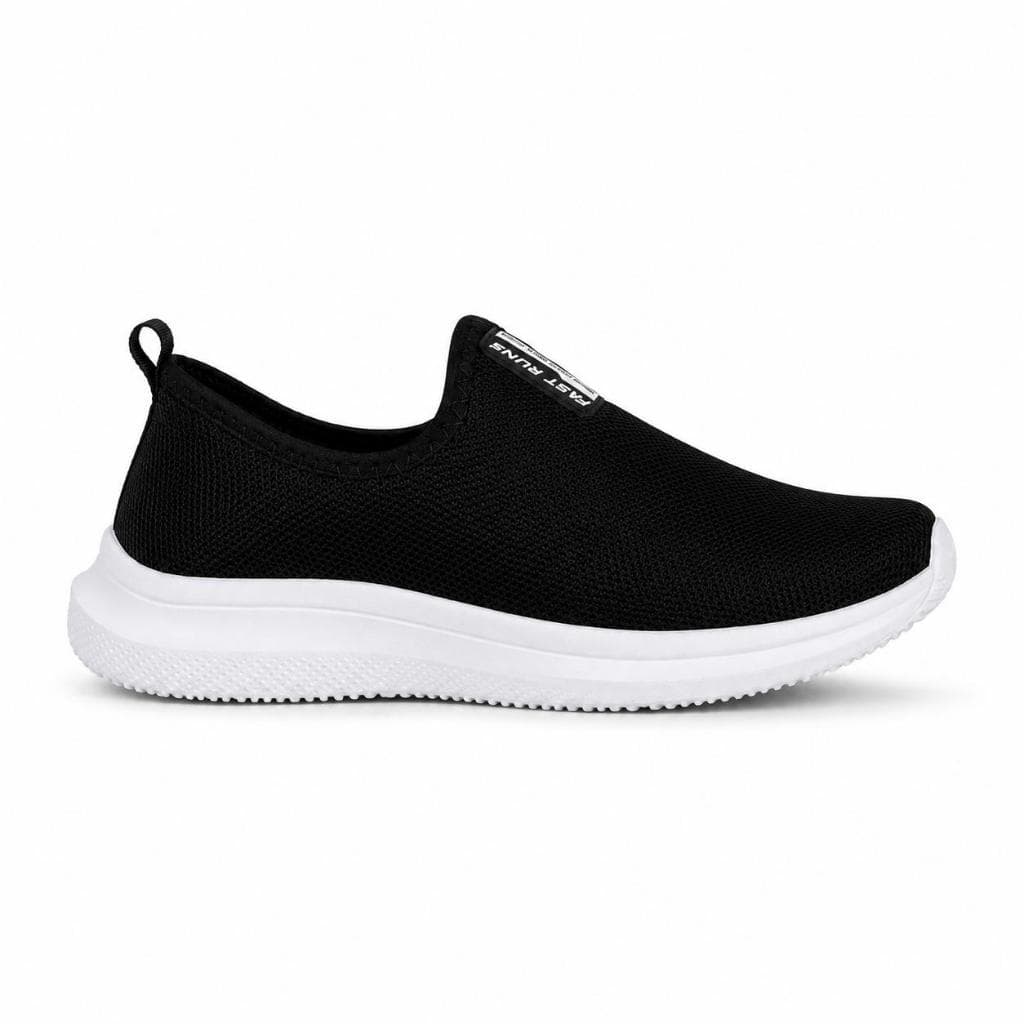 Tênis Meia Slip On Preto Masculino Leve Macio Sem Cadarço Para Dia a Dia