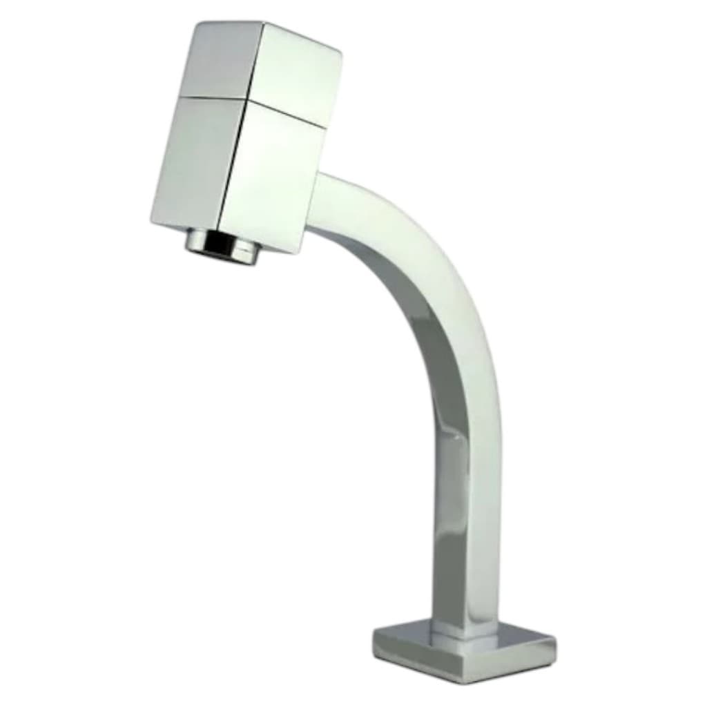 Torneira Monocomando Banheiro Bica Alta Cromada Para Cuba De Apoio Luxo Inox