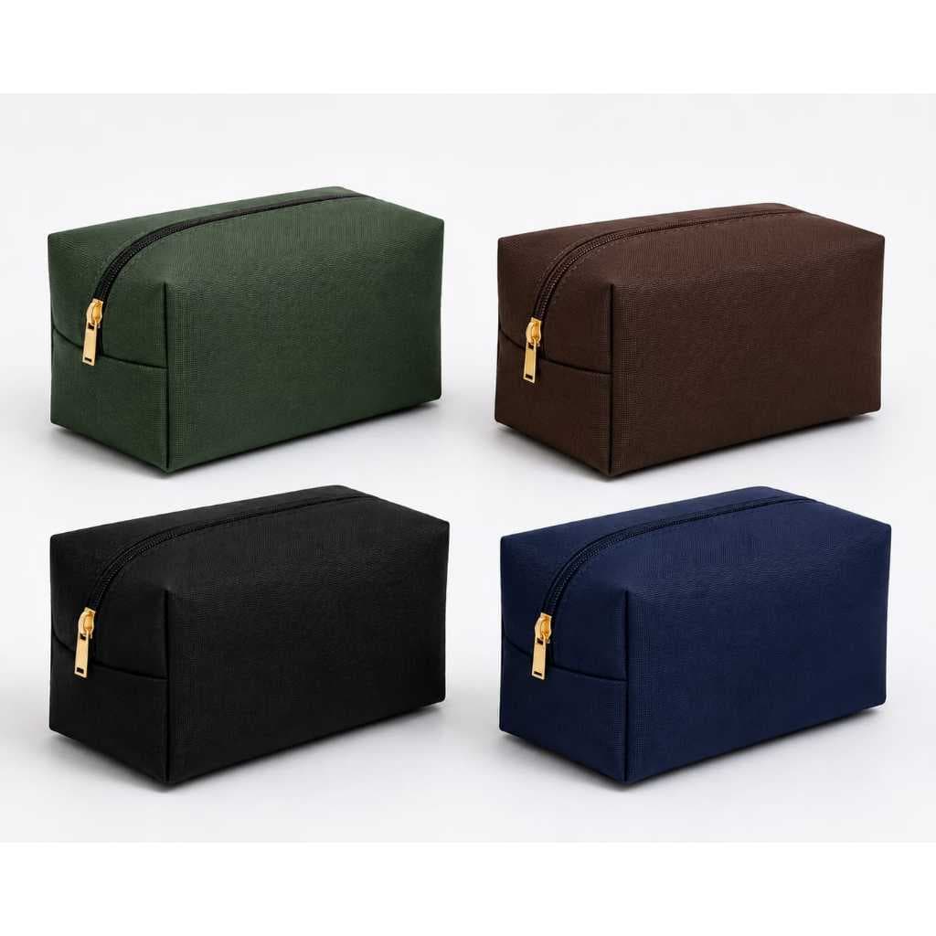 Necessaire Box Preta Premium 18x9x9 cm – Porta Maquiagem e Organizador de Viagem Feminino Unissex
