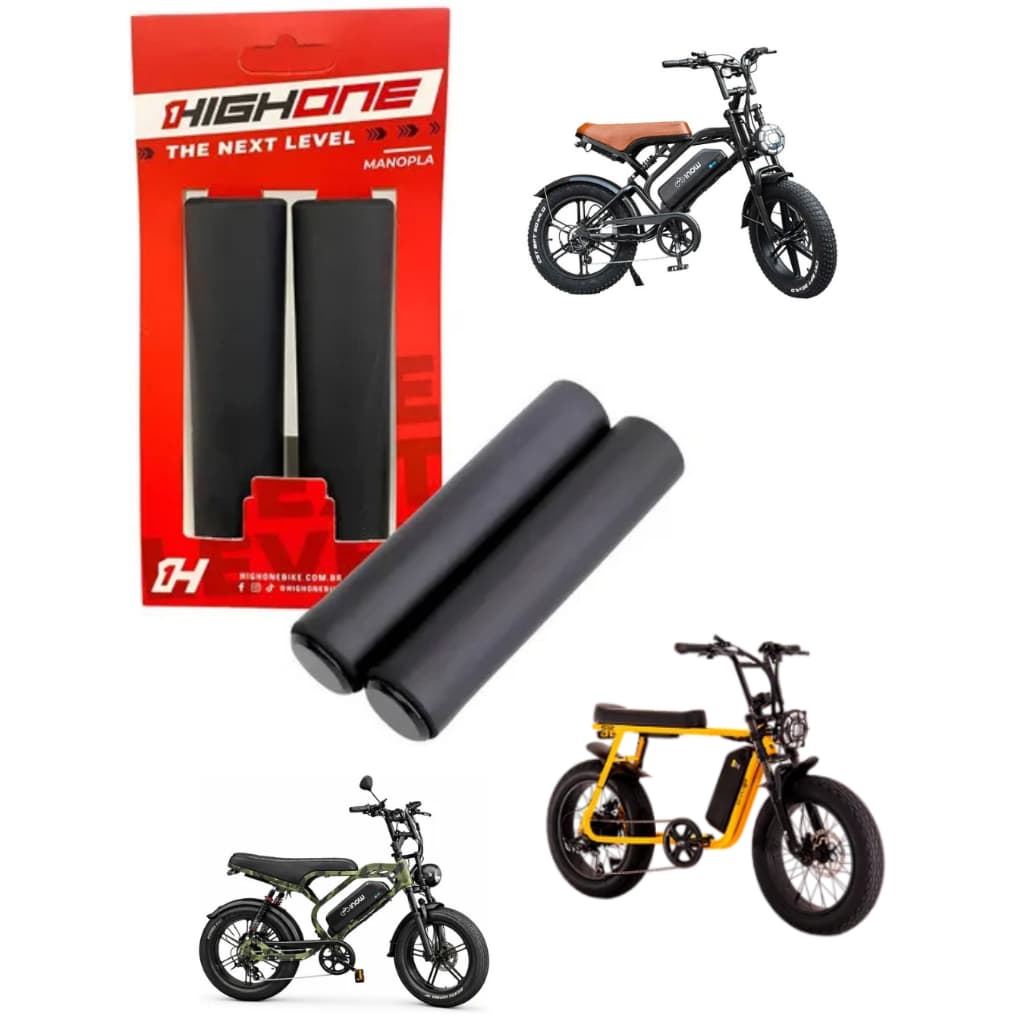 Par Manopla Silicone Bike Elétrica Fat Chopper  Par Punho Silicone Mtb