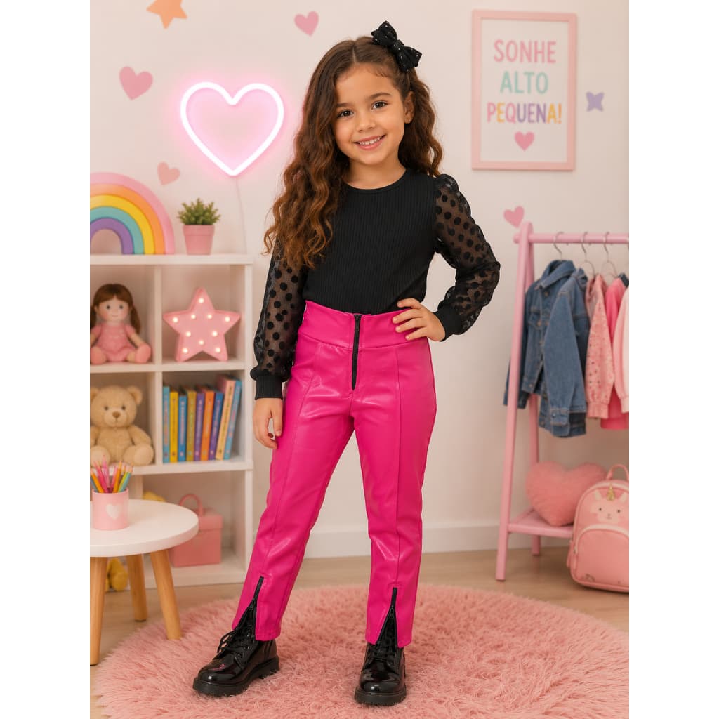 CALCA Moderna infantil confortável e cheia de estilo ,  é perfeita para compor looks incríveis em qualquer ocasiao..