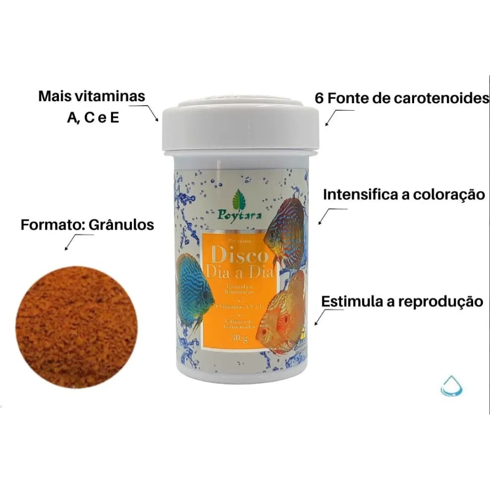 Raçao Poytara Disco Dia Dia 30g Ideal Para Disco E Bandeira