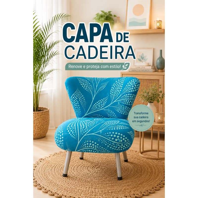 Capa p/ cadeira decorativa poltrona modelo borboleta estampada