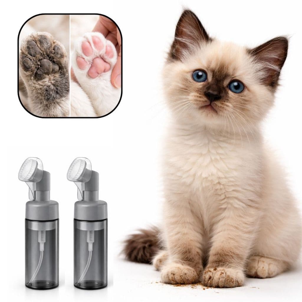 2 Pet Pump Escova Higienizadora de Espuma Cerdas Macias Cuidado Com Patas