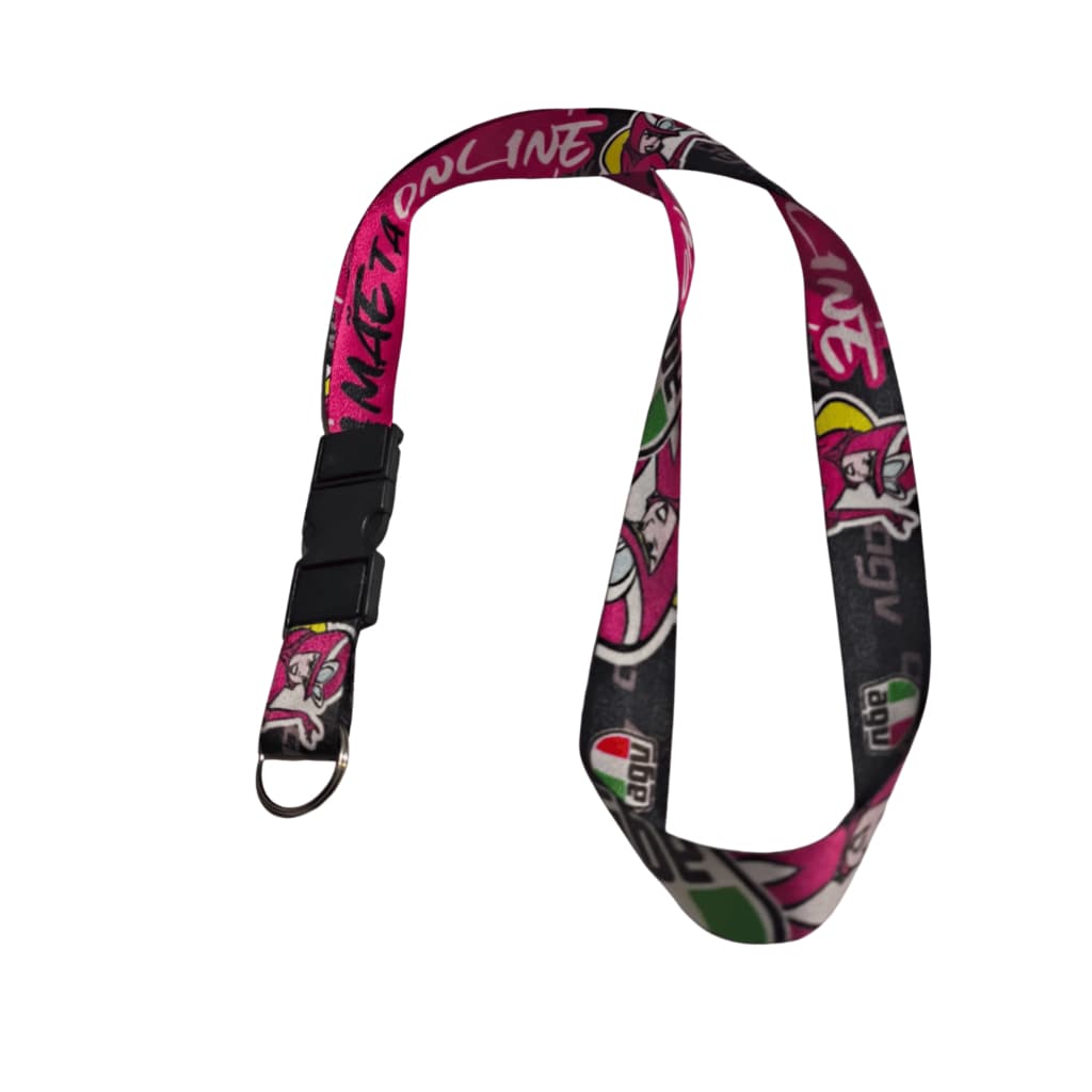 Cordão De Pescoço Moto Chaveiro Engate Rápido A Mãe Tá Online Pink