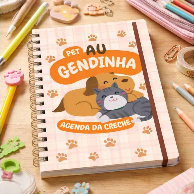 Agenda Pet Para Creche E Hotelzinho Caderno Diario A5