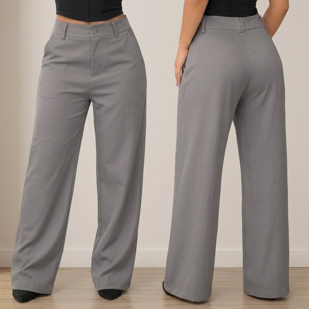 Calça Alfaiataria Pantalona PREMIUM Wide Leg Barbie Cintura Alta Com Bolso Alta Tendencia PROMOÇÃO
