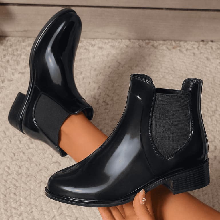 Bota Galocha Borracha Com Elastico Bota Feminina Galocha Casual Plataforma Moda Impermeável