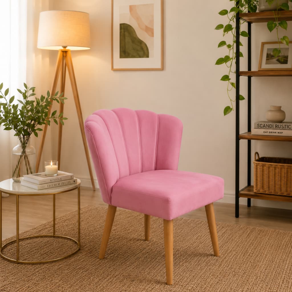 Poltrona Flor Pétala DecorativaIdeal para Penteadeira Sala Salão  Recepção Design Premium e Conforto