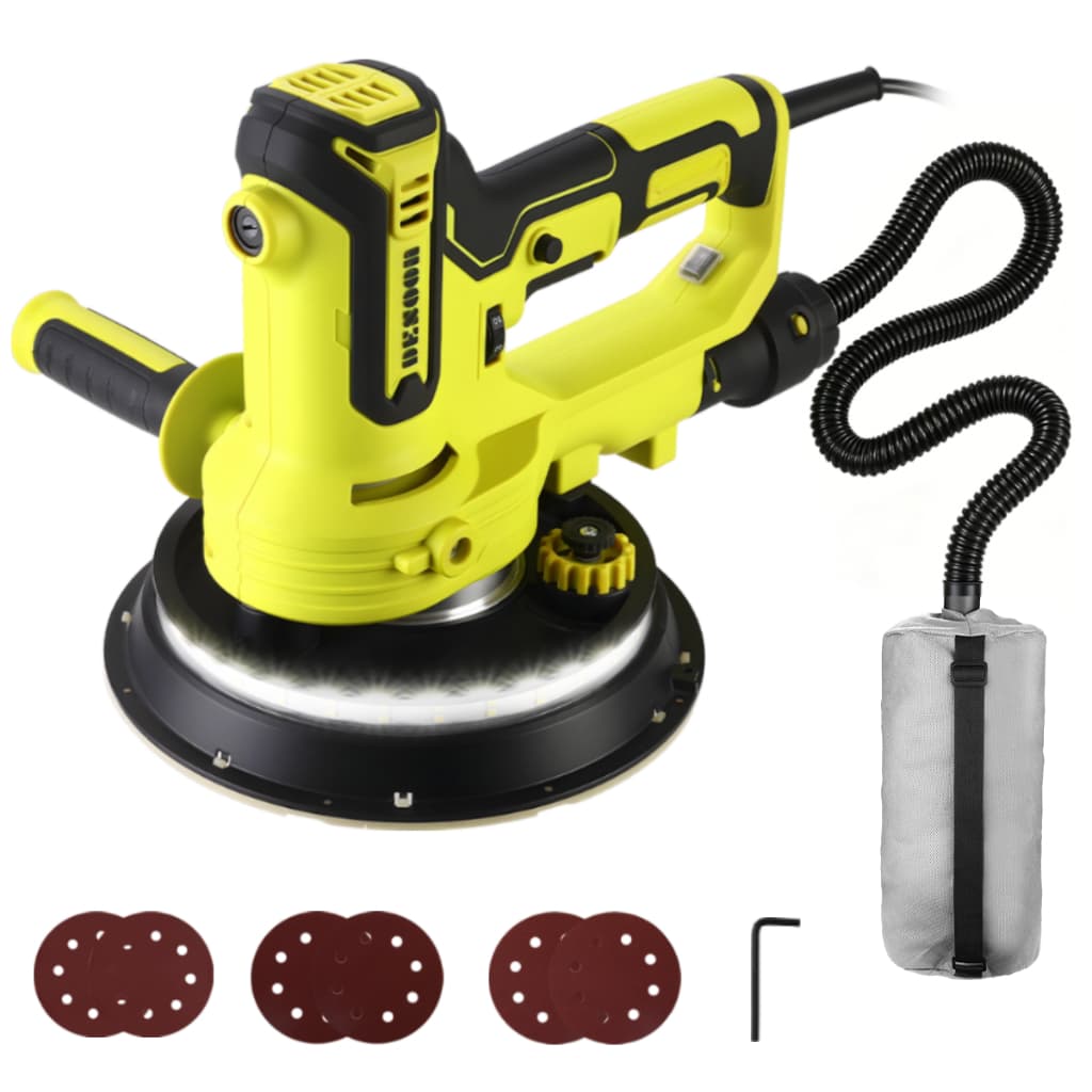 Lixadeira De Parede Profissional Eletrica 1000w Polidor Com Led E Disco Completo DESOON-