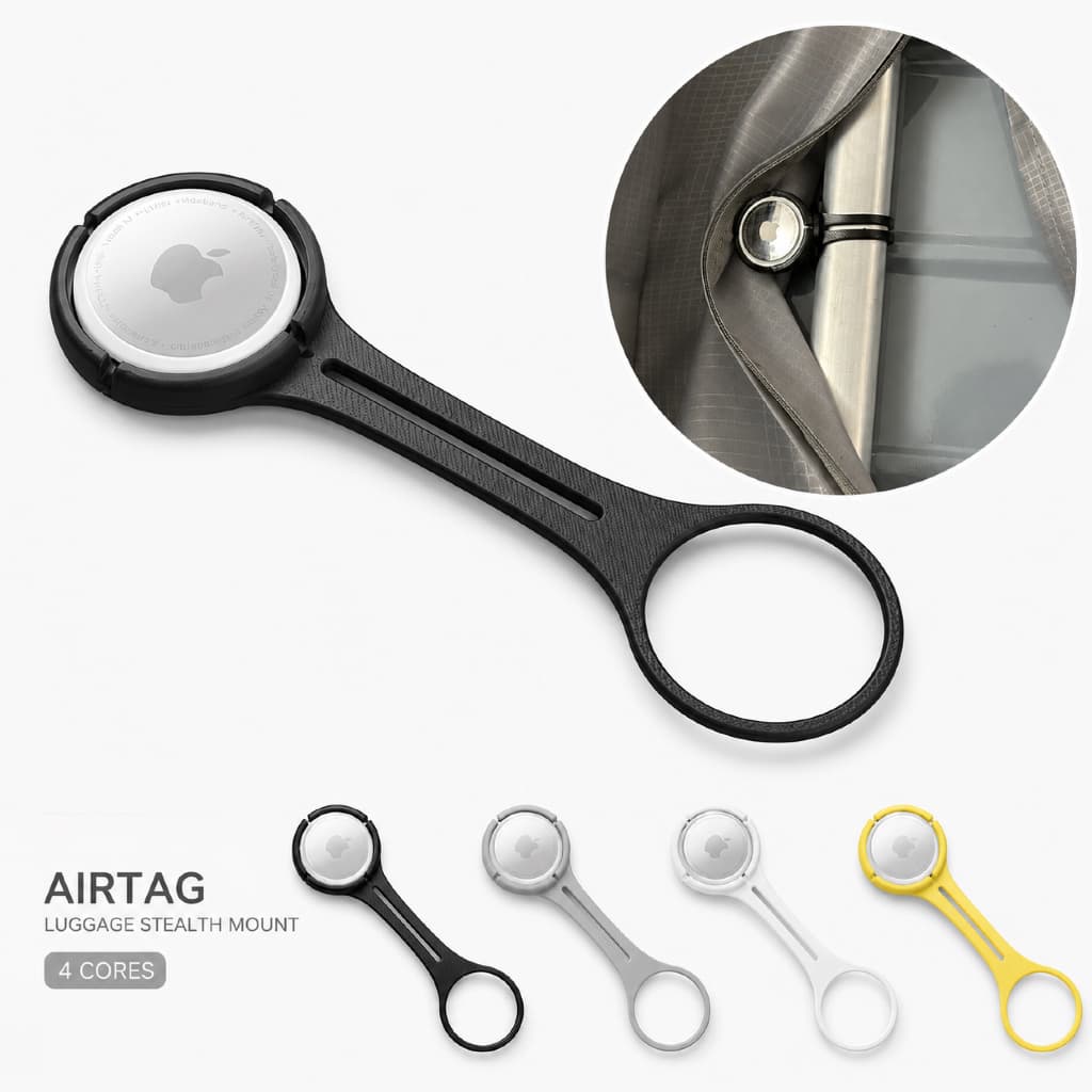 Suporte para AirTag em Mala de Viagem Oculto – Capa Porta Air Tag para Bagagem