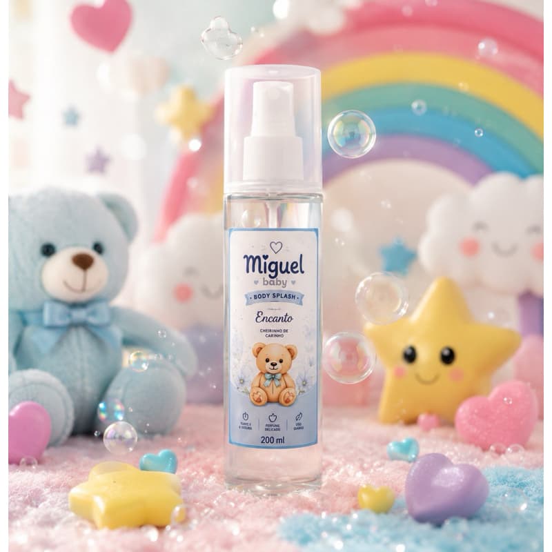 Body Splash Infantil Encanto Perfume Criança Menino Menina Suave Promoção Colonia Bebe