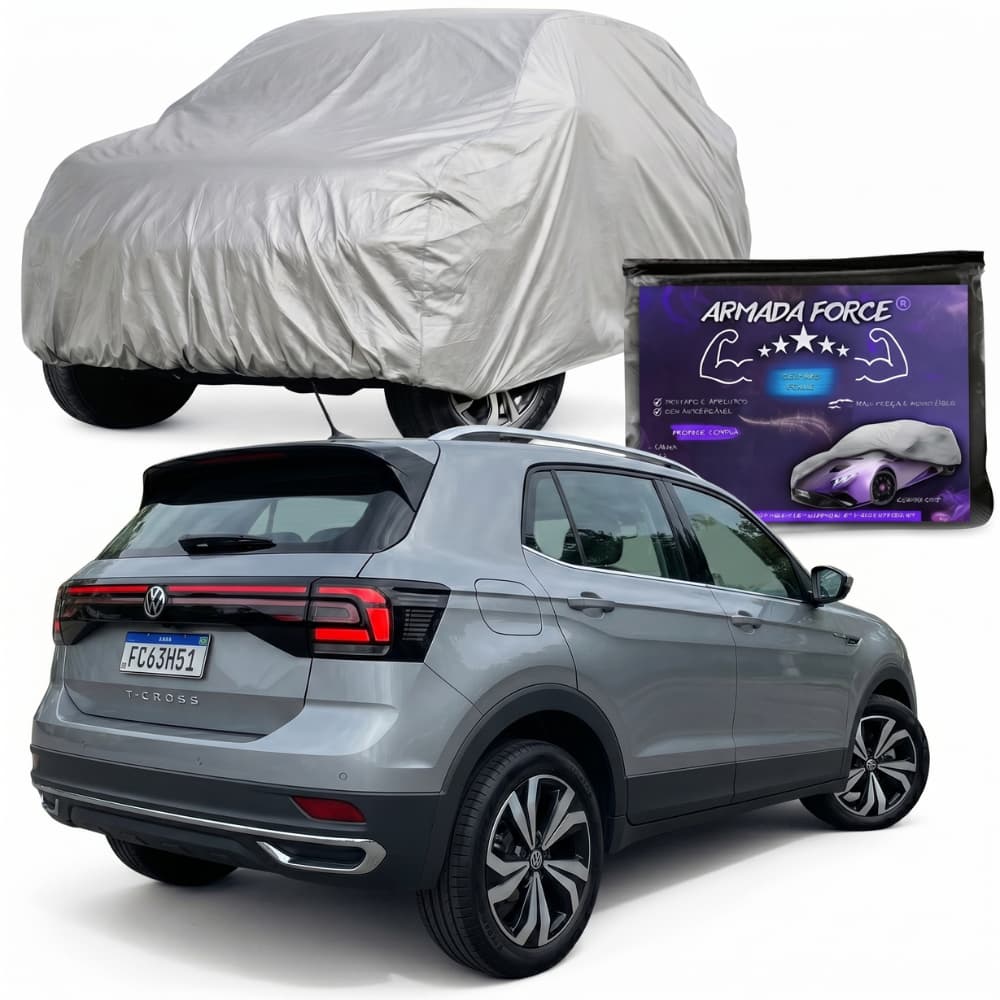 Capa Carro Suv Volkswagen T-Cross Forrada Impermeável 100% Proteção Sol Chuva Poeira