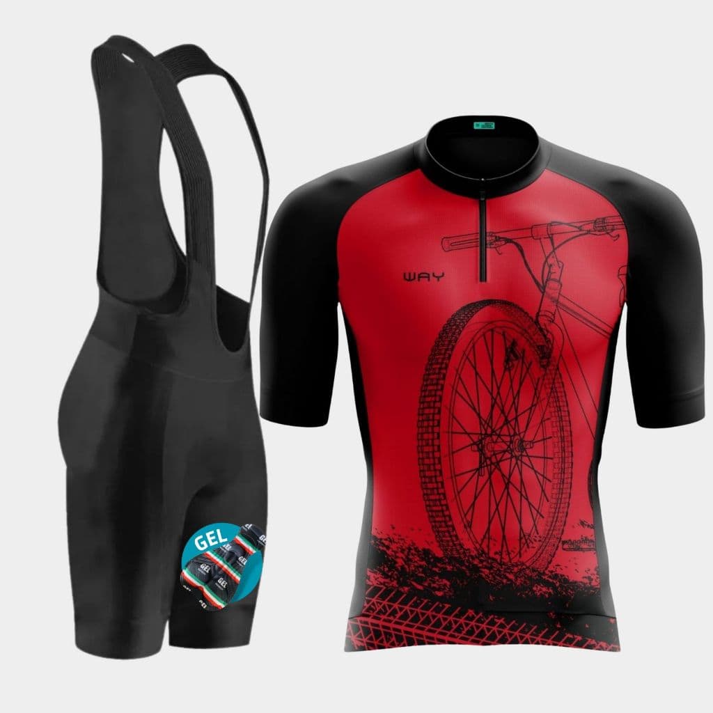 Kit Conjunto Roupa Ciclismo Masculina Camisa Bretelle Forro Gel Bike Pedal Mtb