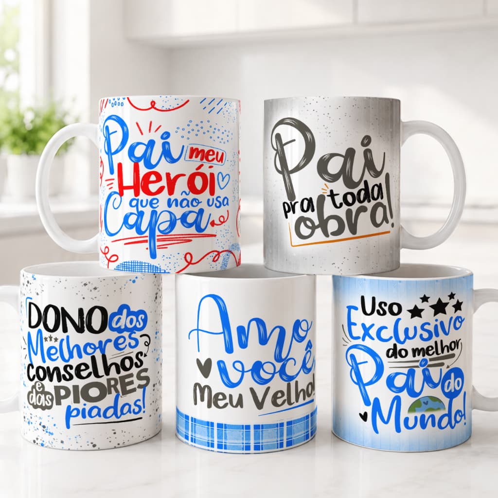 Caneca personalizada presente masculino dia dos pais lembrancinha xícara café chá cerâmica 325ml