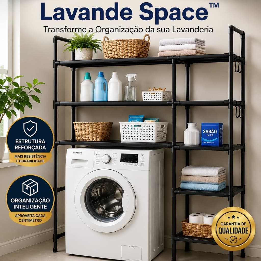 Estante Prateleira Multiuso Lavanderia Banheiro Organizador Vertical Facil Limpeza Resistente