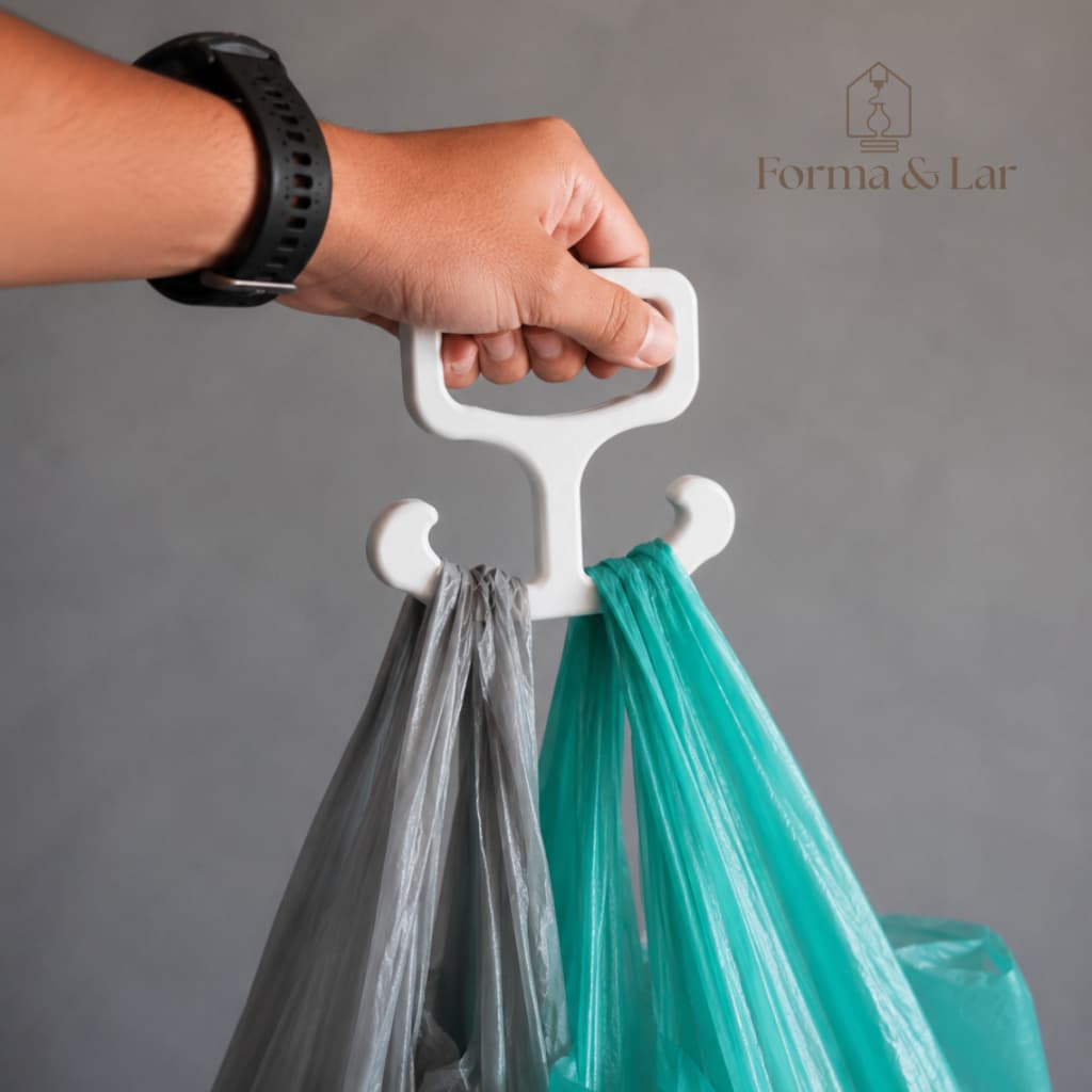 Alça Carregador de Sacolas Gancho Ergonômico Suporte Sacolas Compras Mercado Resistente de qualidade